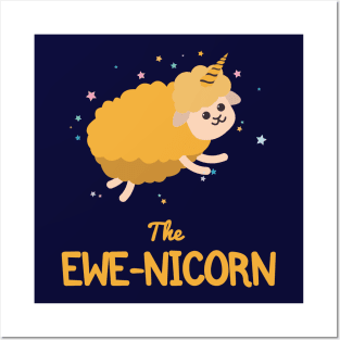 Colorful Ewe | Ewenicorn | Funny Unicorn Posters and Art